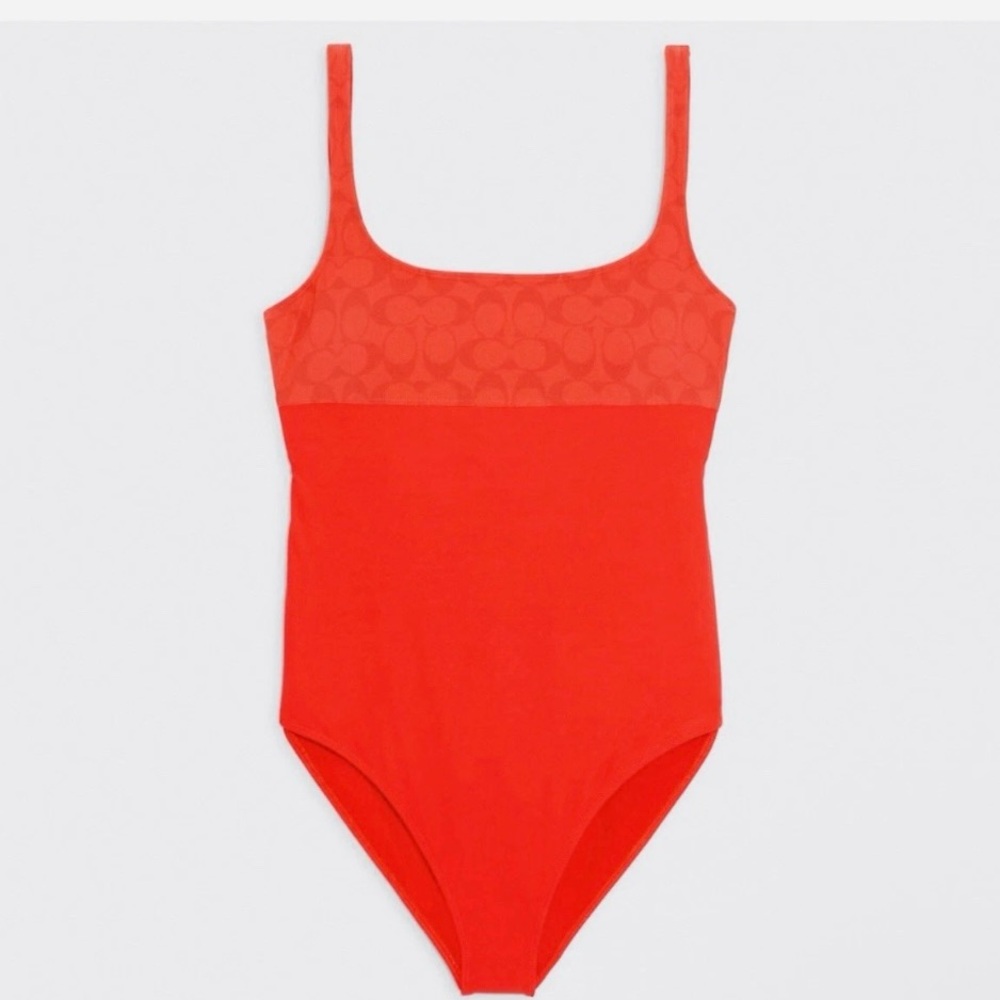 Coach Red One Piece Swimsuit  NWT - Picture 4 of 5